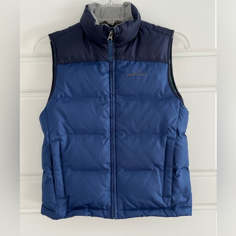 Eddie Bauer Vest Premium Quality Goose Down
Puffer Quilted 2 Tone Blue Boys 10